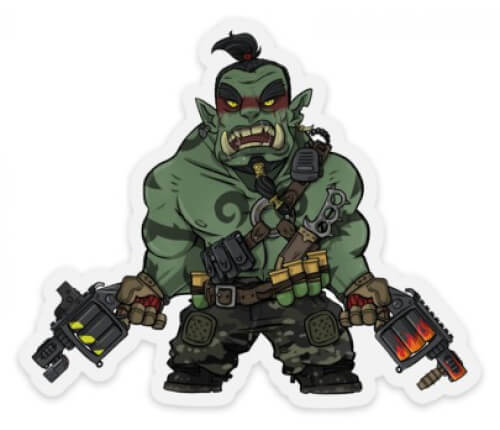 Mystic Warriors - Foom the Orc Warlord - Sticker Aufkleber